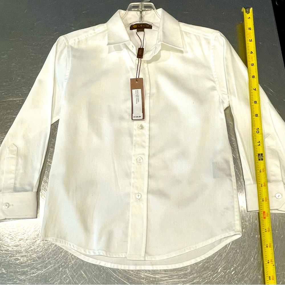 Leon Boys White Collard Shirt.